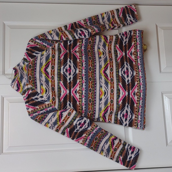 Eddie Bauer Women's Quest Fleece Aztec Southwestern 1/4 Zip LS - Picture 11 of 12